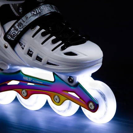 Inline and Ice Skates, White LED, Size M (35-38)