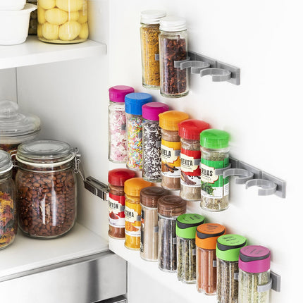 InnovaGoods Adhesive Spice Organiser for 40 Jars, Pack of 2, Divisible