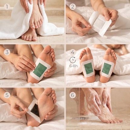 InnovaGoods Detox Foot Patches with Essences, 30 Units, Lavender, Mint, Orange