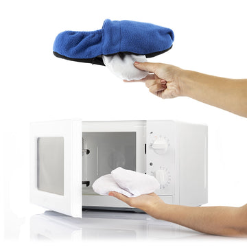 InnovaGoods Double Sleeved Blanket and Microwavable Slippers, Central Pocket