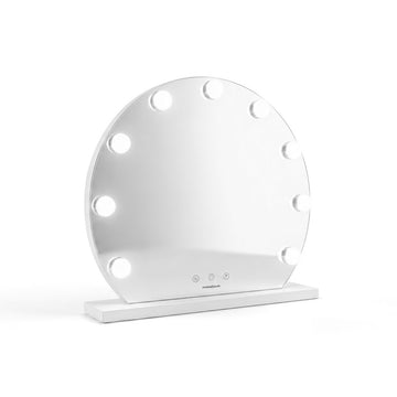 InnovaGoods Gloette Round Hollywood Vanity Mirror, 9 LED Bulbs, White