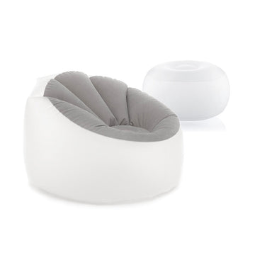InnovaGoods Inflatable Armchair and Seat with RGB LED, Remote Control, Grey