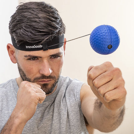InnovaGoods Music Boxing Machine and Reflex Ball Set, Rechargeable, 9 Speeds