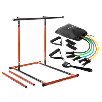 InnovaGoods Pull-Up Station and Resistance Bands Set, Up to 110 kg, 5 Bands