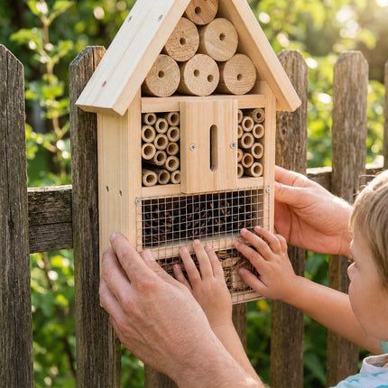 Insect Hotel Kit, Fir Wood & Bamboo, 30.5 cm