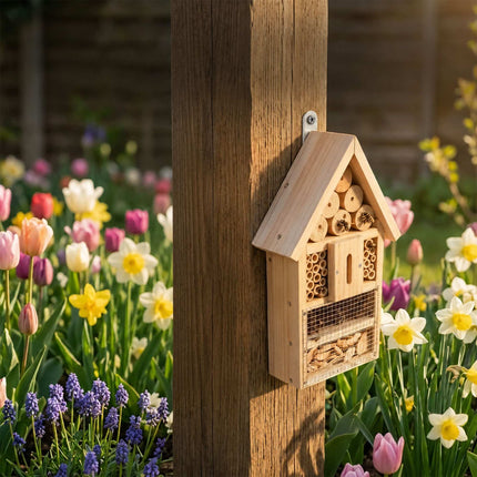 Insect Hotel Kit, Fir Wood & Bamboo, 30.5 cm