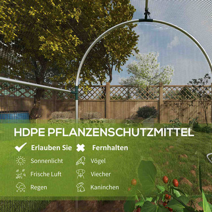 Garden insect protection net, HDPE, steel frame, 1.2x1.2M