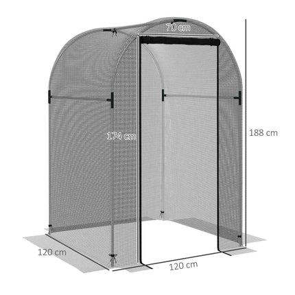 Garden insect protection net, HDPE, steel frame, 1.2x1.2M