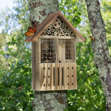 Insect hotel made of spruce