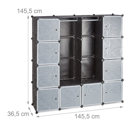 Insert system for wardrobe 12 compartments