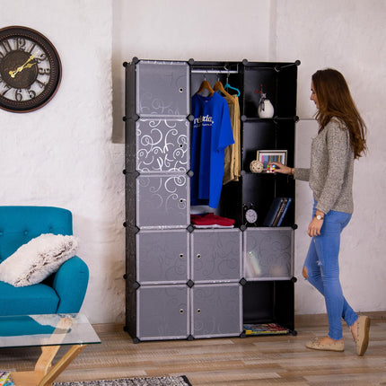 Insert system for wardrobe 12 compartments