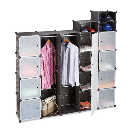 Insert system for wardrobe 18 compartments
