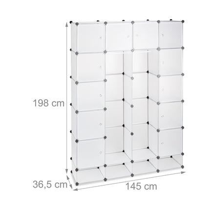 Insert system for wardrobe 18 compartments