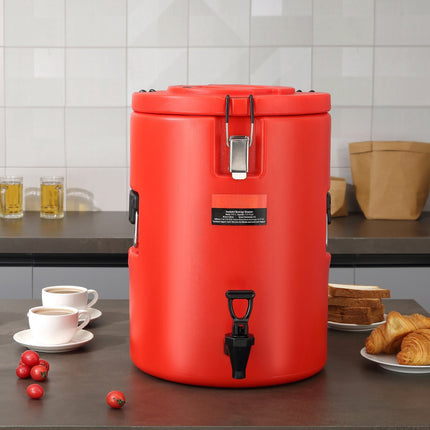 Insulated Beverage Dispenser, 4.5 Gal, Spigot, Stainless Steel
