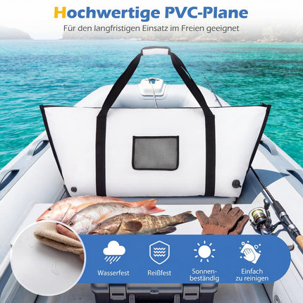Insulated Fish Cooler Bag 122cm, Leakproof, Drain Valve