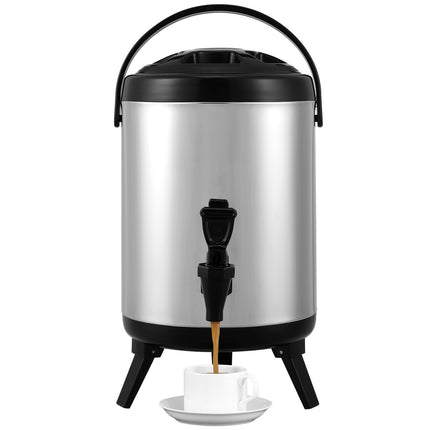 Insulated Stainless Beverage Dispenser, 1.5 Gal 6L, Spigot