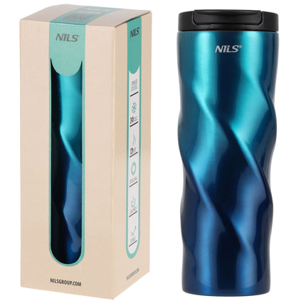 Insulated Stainless Steel Travel Mug, 500 ml, Blue