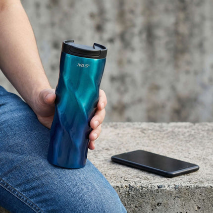 Insulated Stainless Steel Travel Mug, 500 ml, Blue