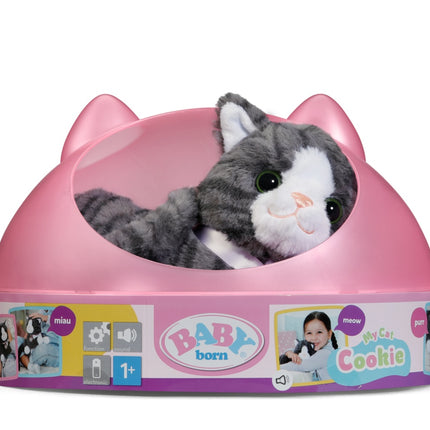 Interactive Cat Cookie Toy with Box for Baby Born Dolls