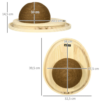Interactive cat toy - scratching board and marble track