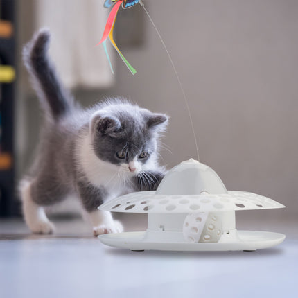 Interactive Cat Toy with Ball Track & Rotating Butterfly