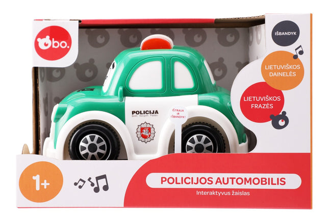 Interactive Police Car Toy for Kids, Educational Play Vehicle