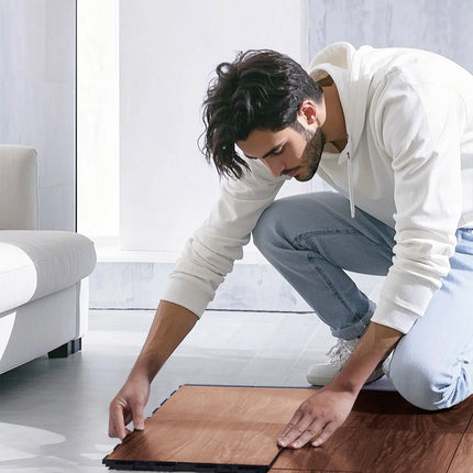 Interlocking Dance Floor Tiles, 12.4 in, 25 Sq Ft