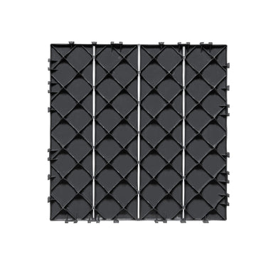 Interlocking Deck Tiles, 10 Pack, 12x12, Dark Grey