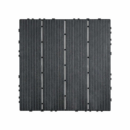 Interlocking Deck Tiles, 10 Pack, 12x12, Dark Grey