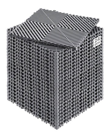 Interlocking Drainage Floor Tiles, 12x12, 24-Pack PP