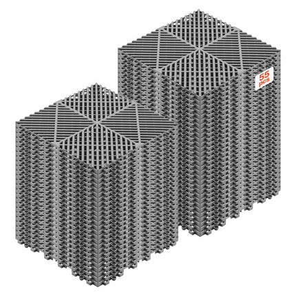 Interlocking Drainage Floor Tiles, 310 mm, 55-Pack