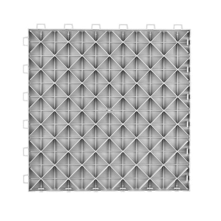 Interlocking Garage Floor Tiles, 12x12, 25-Pack, Silver
