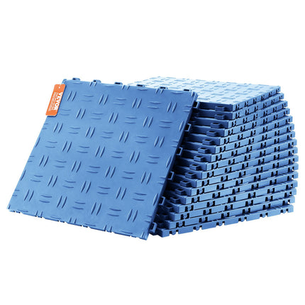 Interlocking Garage Floor Tiles, 12x12, 50-Pack, Blue