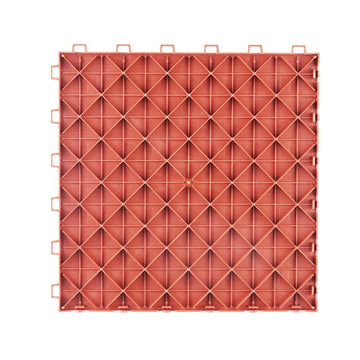 Interlocking Garage Floor Tiles, 12x12, 50-Pack, Red