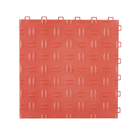 Interlocking Garage Floor Tiles, 12 x 12 In, 25-Pack, Red