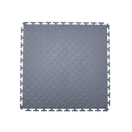 Interlocking Garage Floor Tiles, PVC Diamond Plate, 16 Pack