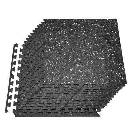 Interlocking Gym Floor Mats, 24-Piece EVA Foam 10mm