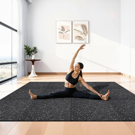 Interlocking Gym Floor Mats, 24-Piece EVA Foam 10mm
