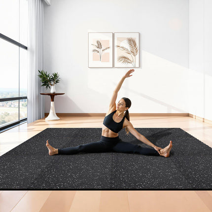 Interlocking Gym Floor Mats Set, 12 Tiles, 14 mm EVA