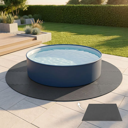 Interlocking Pool Floor Mat, EVA Foam Slip-Resistant