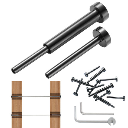 Invisible Cable Railing Kit, T316, 40 Pack, 1/8 In, Black