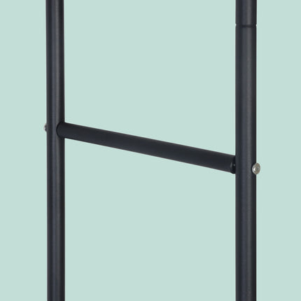 Iron Coat Rack with 2 Bars and Shelf