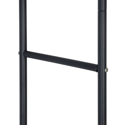 Iron Coat Rack with 2 Bars and Shelf