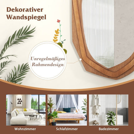 Irregular Shaped Wall Mirror, Waterproof, 89.5 x 66 cm