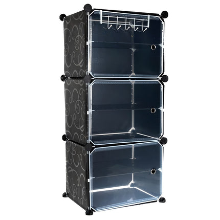 Iso Trade shoe cabinet 44.5 x 93 x 30 cm black