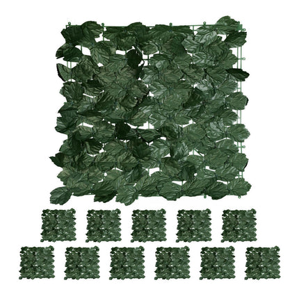 Ivy Leaf Privacy Screen, Set of 12 Panels