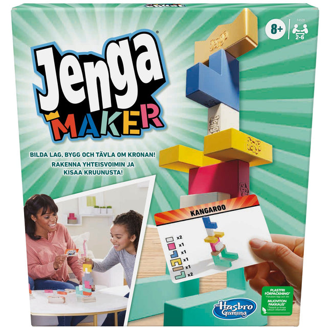 JENGA Maker Board Game in Finnish and Swedish Languages