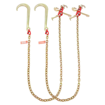 J Hook Tow Chain Set, 2-Pack 5/16 in x 6 ft G80, 5400 lb