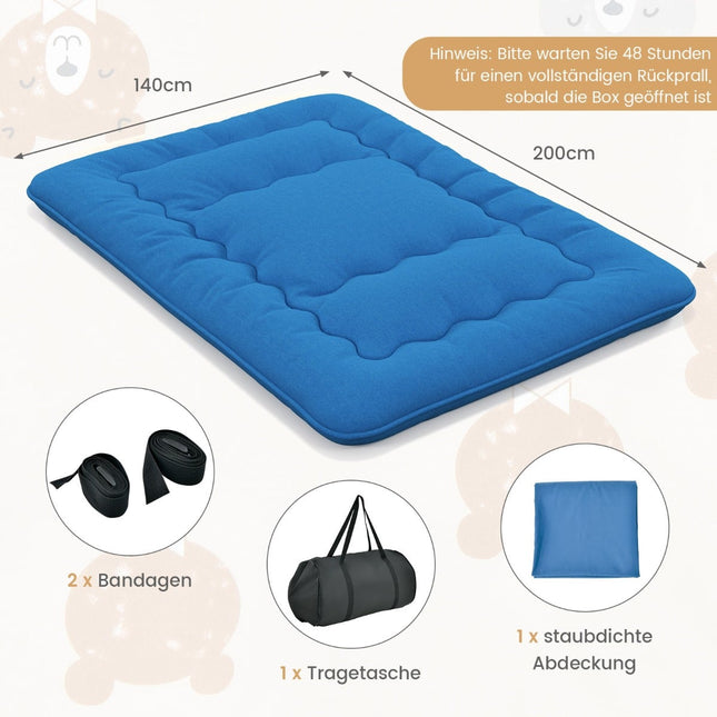 Japanese Futon Mattress, 140x200 cm, Washable Cover