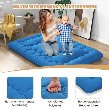 Japanese Futon Mattress, 140x200 cm, Washable Cover